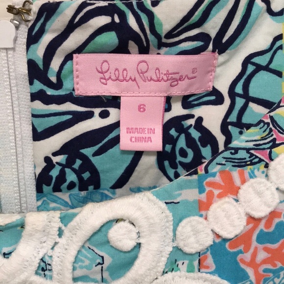 Lilly Pulitzer Worth Shift Dress Multi Sailor Patch - Picture 6 of 16
